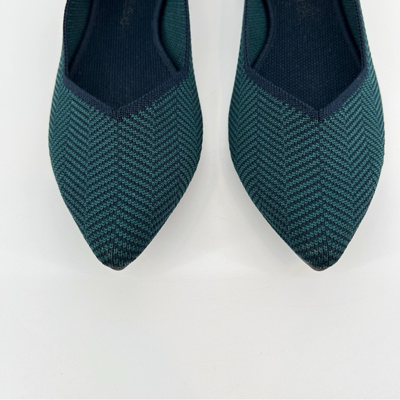 Rothy’s “The Point” in Cedar Herringbone Retired Print Pointed Toe Flats Size 10 - Picture 4 of 13